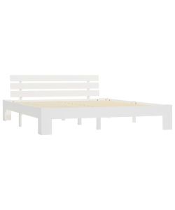 vidaXL Giroletto Bianco in Legno Massello di Pino - 160x200 cm