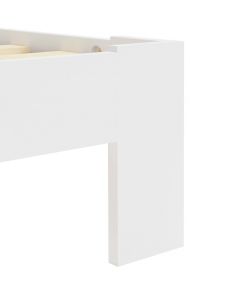 vidaXL Giroletto Bianco in Legno Massello di Pino - 160x200 cm