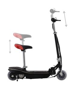 Monopattino Elettrico con Sella e LED 120 W Nero