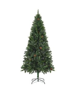 Albero di Natale Artificiale con Pigne Verde 180 cm