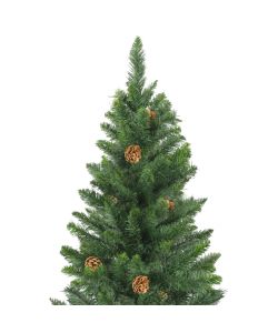 Albero di Natale Artificiale con Pigne Verde 180 cm