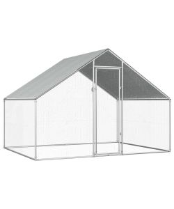 Gabbia per Polli da Esterno 2,75x2x1,92m in Acciaio Zincato