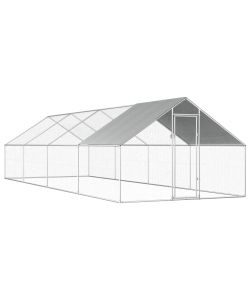 Gabbia per Polli da Esterno 2,75x8x1,92m in Acciaio Zincato