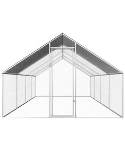 Gabbia per Polli da Esterno 2,75x8x1,92m in Acciaio Zincato