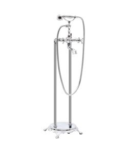 Rubinetteria a Colonna per Vasca Acciaio Inox 99,5 cm Argento