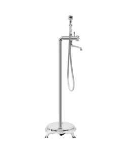 Rubinetteria a Colonna per Vasca Acciaio Inox 99,5 cm Argento
