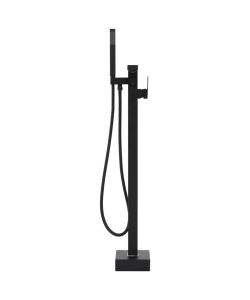 Rubinetto a Colonna Vasca da Bagno Nera Acciaio Inox 90 cm