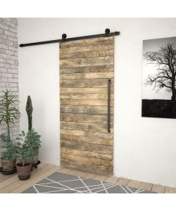 Kit di Binari per Porte Scorrevoli 183 cm Acciaio Nero