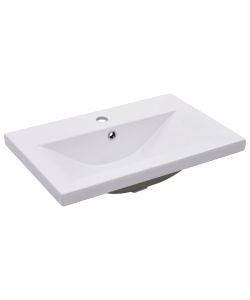 Lavabo da Incasso 61x39,5x18,5 cm in Ceramica Bianco