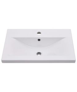 Lavabo da Incasso 61x39,5x18,5 cm in Ceramica Bianco