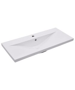 Lavabo da Incasso 91x39,5x18,5 cm in Ceramica Bianco