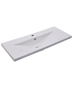 Lavabo da Incasso 101x39,5x18,5 cm in Ceramica Bianco