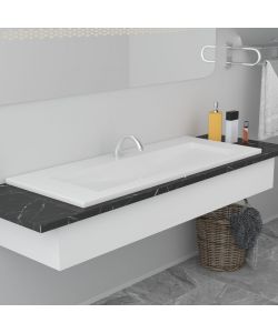Lavabo da Incasso 101x39,5x18,5 cm in Ceramica Bianco