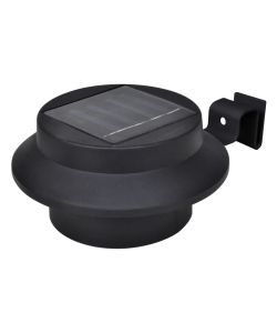 Lampade Solari per Recinzioni da Giardino 12 pz a LED Nero