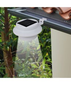 Lampade Solari per Recinzioni da Giardino 12 pz a LED Bianco