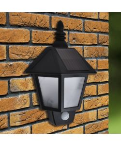 Lampade Solari da Parete 2 pz con Sensore di Movimento Nero