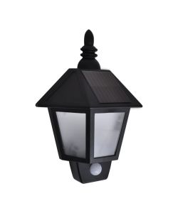 Lampade Solari da Parete 2 pz con Sensore di Movimento Nero
