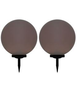 Lampade Solari da Esterni 2 pz Sferiche LED RGB 50 cm