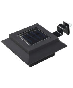 Lampade Solari da Esterni 12 pz a LED Quadrate 12 cm Nero