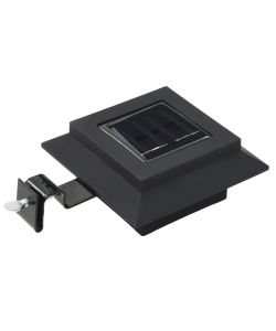 Lampade Solari da Esterni 12 pz a LED Quadrate 12 cm Nero