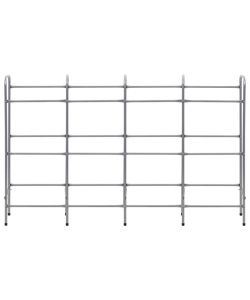  Supporto con Ripiani per 12 Casse Argento 190x33x116 cm Acciaio