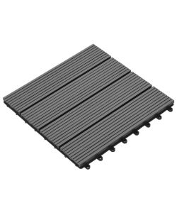 Piastrelle per Decking 22 pz 30x30cm 2mq in WPC Grigio 277797