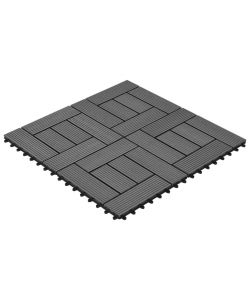 Piastrelle per Decking 22 pz 30x30cm 2mq in WPC Grigio 277799