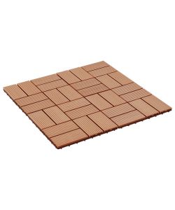 Piastrelle per Decking 22 pz 30x30cm 2mq in WPC Colore Teak 277809
