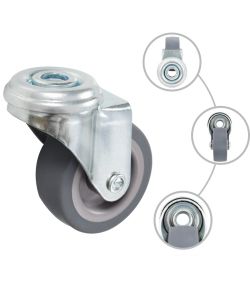 Ruote Girevoli con Foro per Bullone 24 pz 50 mm 277844
