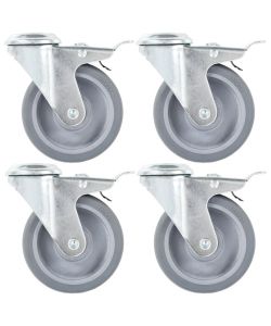 Ruote Girevoli con Foro per Bulloni 8 pz 100 mm