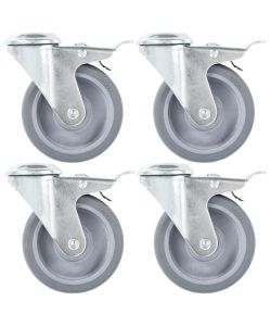 Ruote Girevoli con Foro per Bulloni 24 pz 100 mm