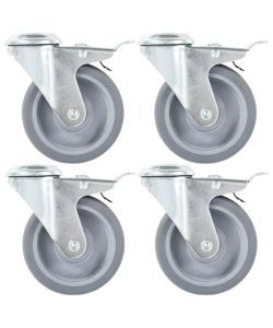 Ruote Girevoli con Foro per Bulloni 32 pz 100 mm