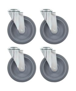 Ruote Girevoli con Foro per Bullone 12 pz 125 mm 277872