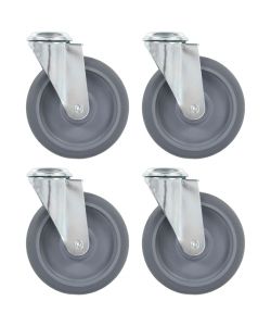 Ruote Girevoli con Foro per Bullone 24 pz 125 mm 277874