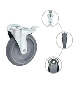 Ruote Girevoli con Foro per Bullone 32 pz 125 mm 277880