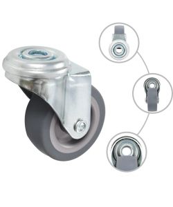 Ruote Girevoli con Foro per Bullone 12 pz 50 mm 277882
