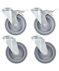 Ruote Girevoli con Foro per Bullone 16 pz 100 mm 277893