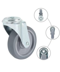 Ruote Girevoli con Foro per Bullone 16 pz 100 mm 277893