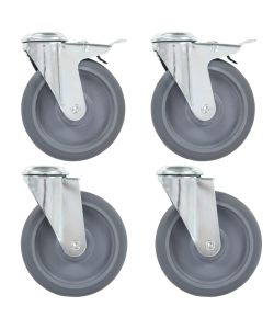 Ruote Girevoli con Foro per Bullone 8 pz 125 mm 277896