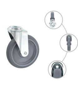 Ruote Girevoli con Foro per Bullone 16 pz 125 mm 277898