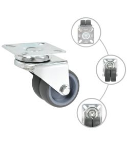 Ruote Girevoli Gemellate 12 pz 50 mm 277922