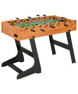 Calcio Balilla Pieghevole 121x61x80 cm Marrone Chiaro