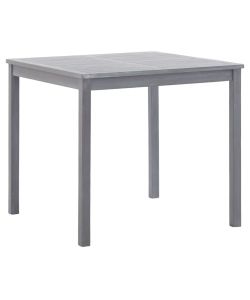 Tavolo da Giardino Grigio 80x80x74 cm Legno Massello di Acacia