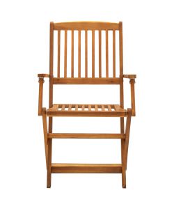 Sedie da Giardino Pieghevoli 4 pz in Legno Massello d'Acacia 46338