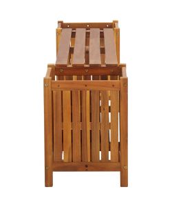 Panca da Giardino con 2 Fioriere 150x30x40cm in Massello Acacia