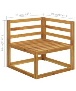 vidaXL Set Divani Giardino - Marrone - Legno Massello di Acacia