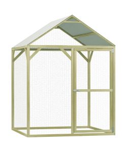 Pollaio 1,5x1,5x2 m in Legno di Pino Impregnato