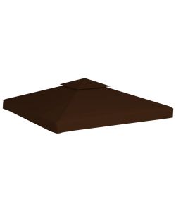 Copertura Superiore per Gazebo a 2 Strati 310g/mq 3x3m Marrone