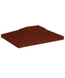 Copertura Superiore Gazebo a 2 Strati 310g/mq 4x3m Terracotta