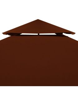 Copertura Superiore Gazebo a 2 Strati 310g/mq 4x3m Terracotta